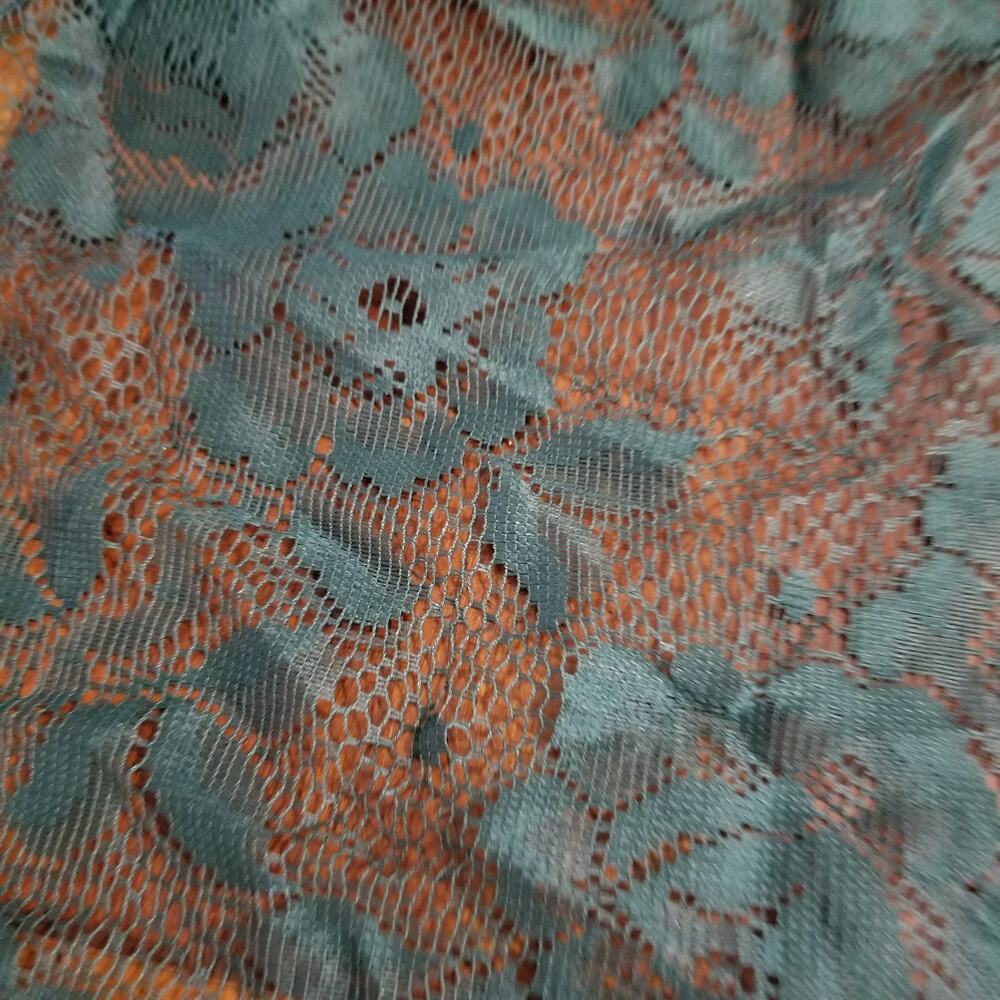 Green lace little over three & one half yards one yard wide